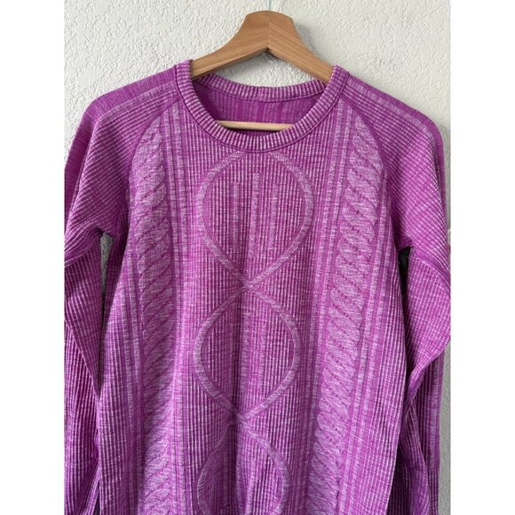 Lululemon Rest Less Ultra Violet Long Sleeve Seamless Top Run On The Go Yoga 4 - Picture 4 of 9